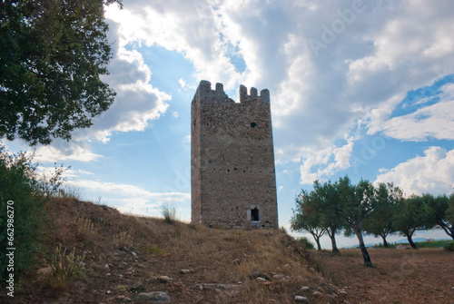 Athens, Greece / September 2023: Thirteenth century Frankish tower of the De LaRoche monarch in Athens. Medieval Greece.  photo