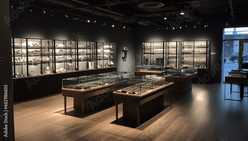 Modern domestic kitchen design with luxury appliances and elegant wood flooring generated by AI