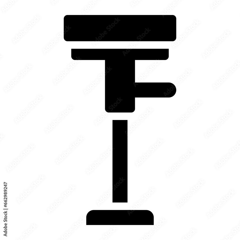 Bar Stool black solid glyph icon Bar Stool black solid glyph icon