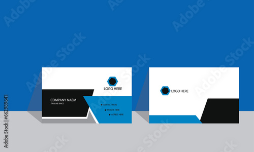 Uncommon creative modern double sided professional business card and mok up tamplate.