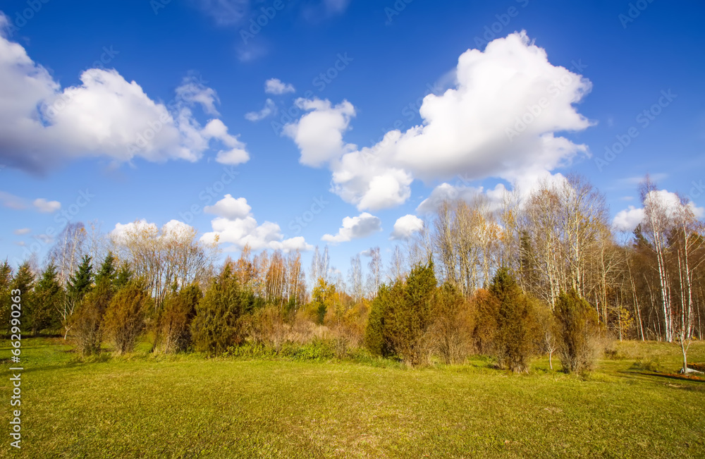 Scenic nature view. Autumn landscape in Latvia. Scenic nature view. Autumn landscape in Latvia.