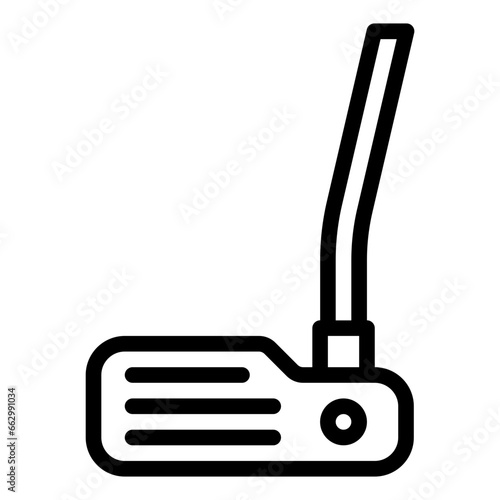 Putter black outline icon