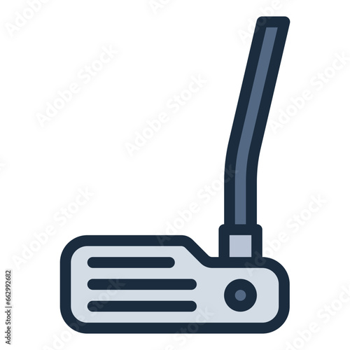 Putter color filled line icon