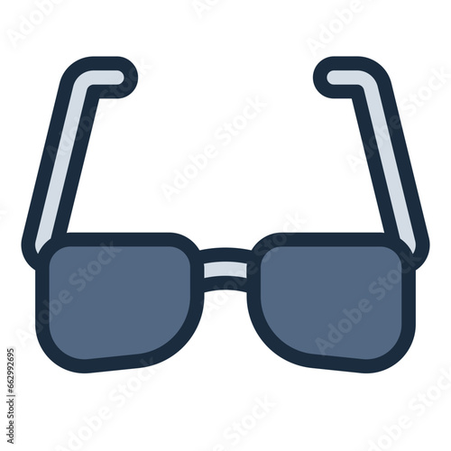 Sunglass color filled line icon