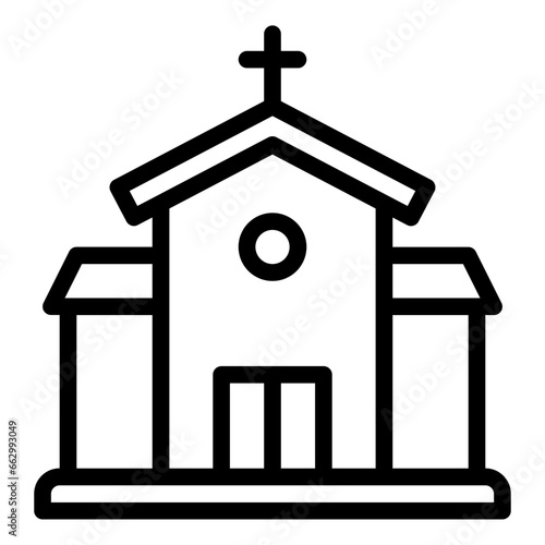 Church black outline icon