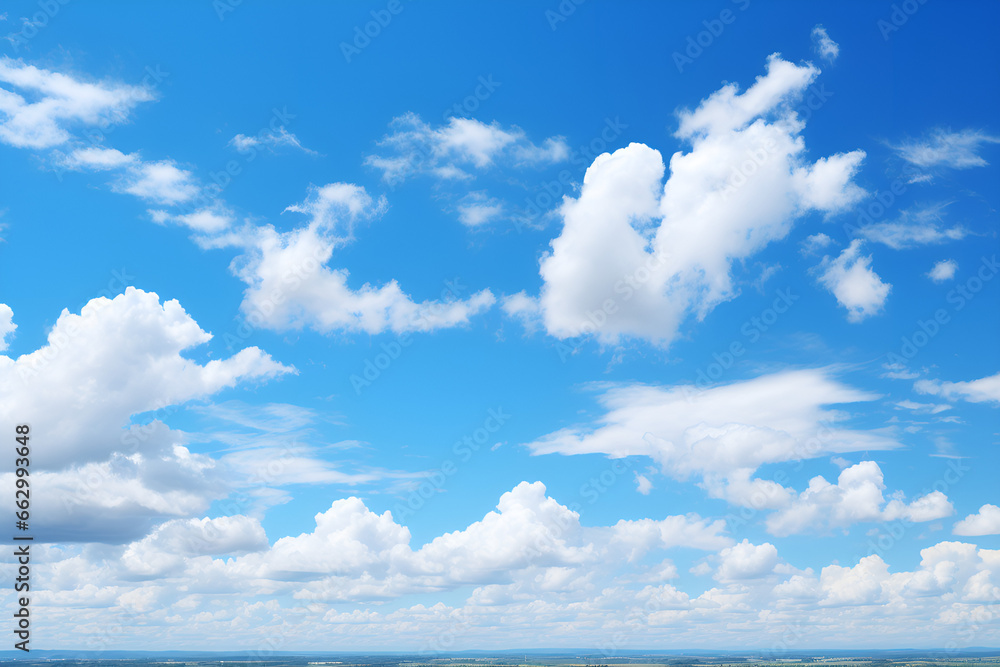 Sunny and clear sky with beautiful clouds Sunny and clear sky with beautiful clouds