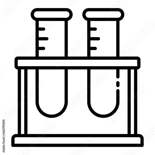 Test Tube Lab black outline icon