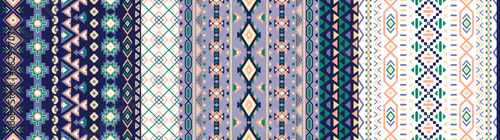 Tribal seamless colorful geometric pattern. Striped hand painted aztec seamless pattern with ethnic and tribal motifs.Watercolor seamless geometric pattern.Ethnic background.