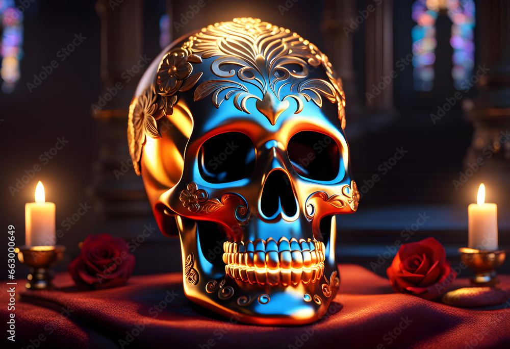 Beautiful design for the Day of the Dead holiday. Beautiful design for the Day of the Dead holiday.