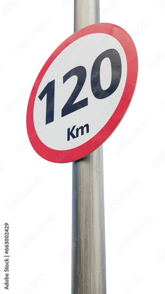 120 km speed limit sign. One hundred and twenty kilometer sign 3d render 120 km speed limit sign. One hundred and twenty kilometer sign 3d render