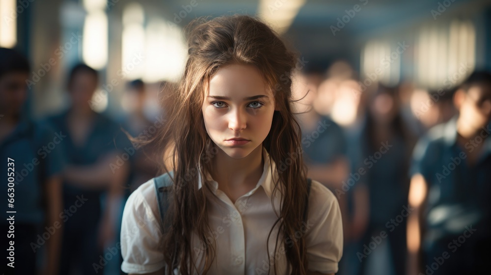 a girl with long hair looking at camera a girl with long hair looking at camera