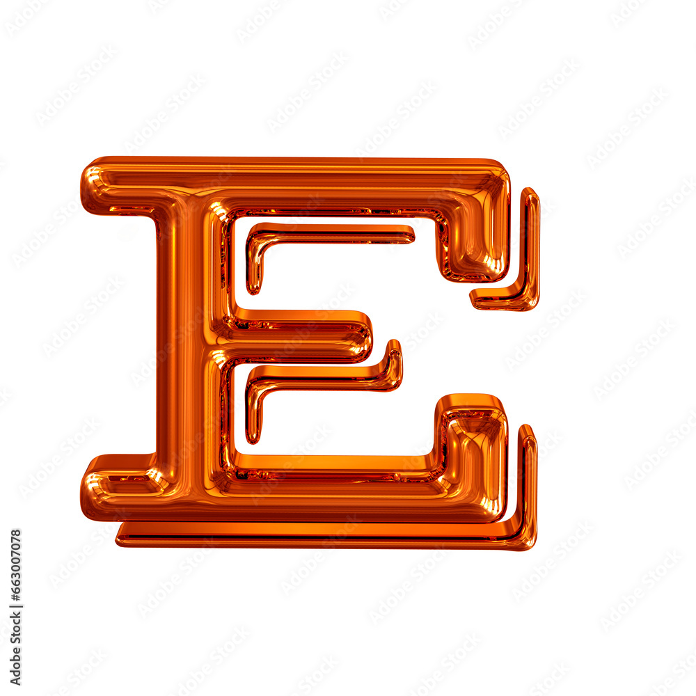 Redheaded symbol. letter e Redheaded symbol. letter e