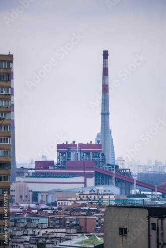 Canvas Print Yangpu District, Shanghai - Alley Snow Scene - City Scenery High Perspective