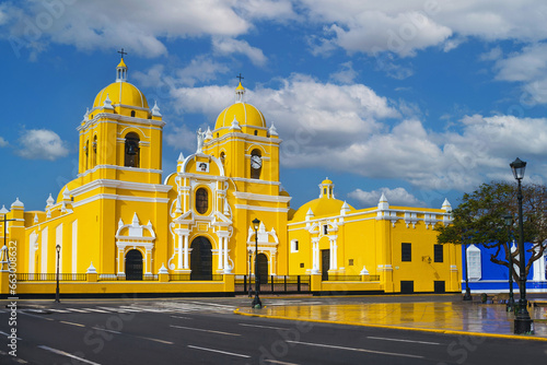 Church in the main square of Trujillo, Peru. photo