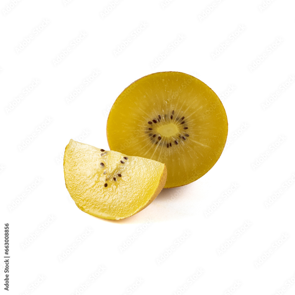 Golden kiwi isolated on white background Golden kiwi isolated on white background