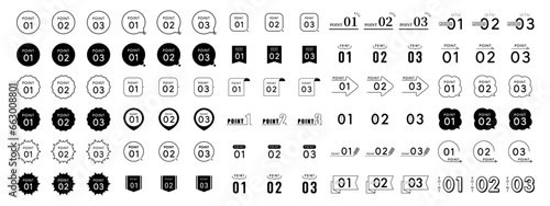 数字　ポイント　あしらい　シンプル