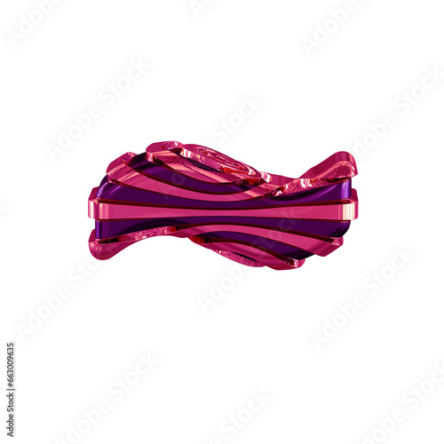 Black symbol with pink straps