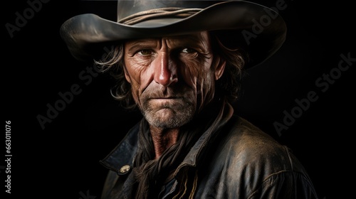 Image of a cowboy with rugged features.