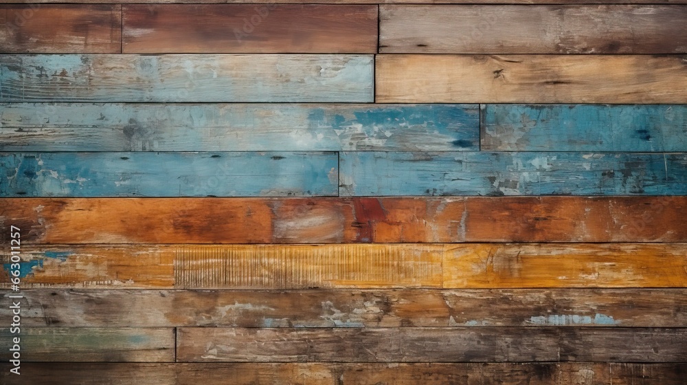 Image of an old rustic wooden wall with abstract painted textures. Image of an old rustic wooden wall with abstract painted textures.