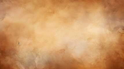 Brown background with grunge texture, watercolor painted mottled brown background with vintage marbled textured design on cloudy sepia brown banner, distressed old antique parchment pa.
