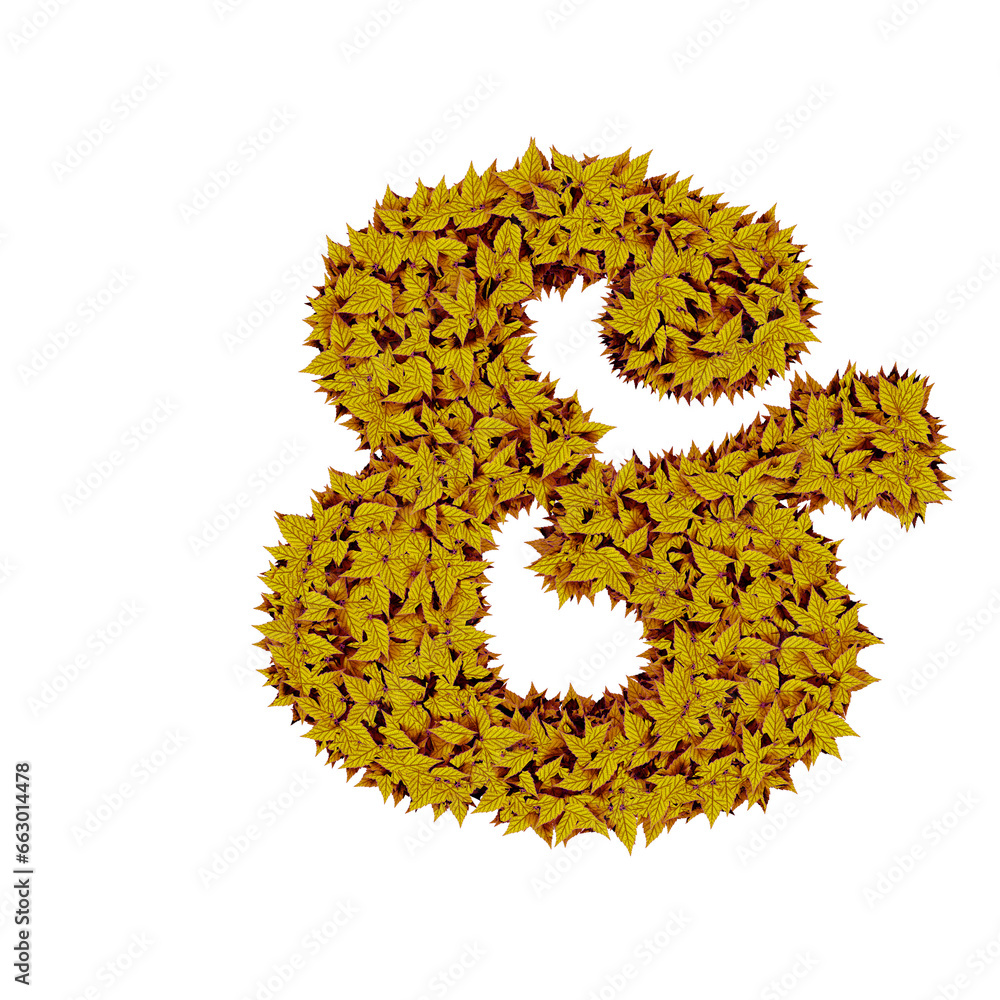 Symbol from yellow leaves