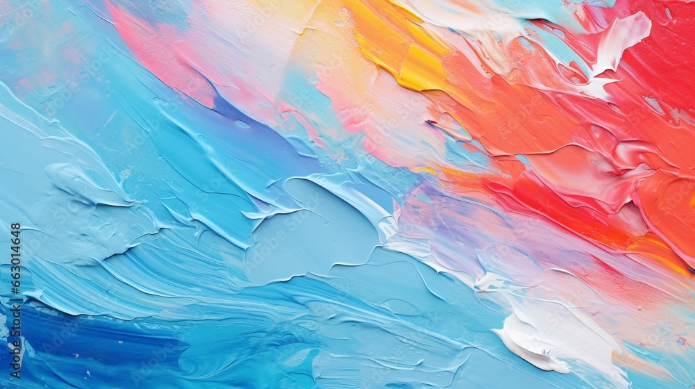 Vivid Abstract Canvas. Colorful, textured art with bold brushstrokes
