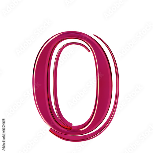 Pink symbol. number 0