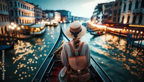 Venice Gondola Ride Bokeh