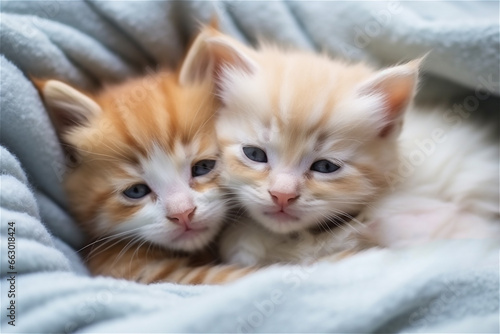 Close up of two cute kittens