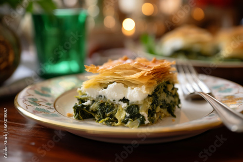 Mediterranean Culinary Art- Spinach Phyllo Bake