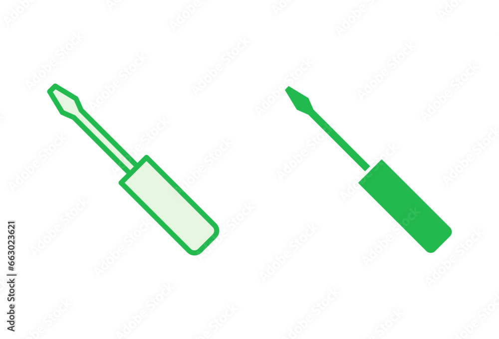 Screwdriver icon set. tools icon vector Screwdriver icon set. tools icon vector