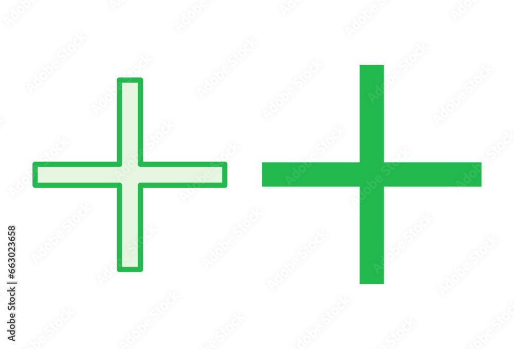 Obraz premium Plus Icon set. Add plus icon