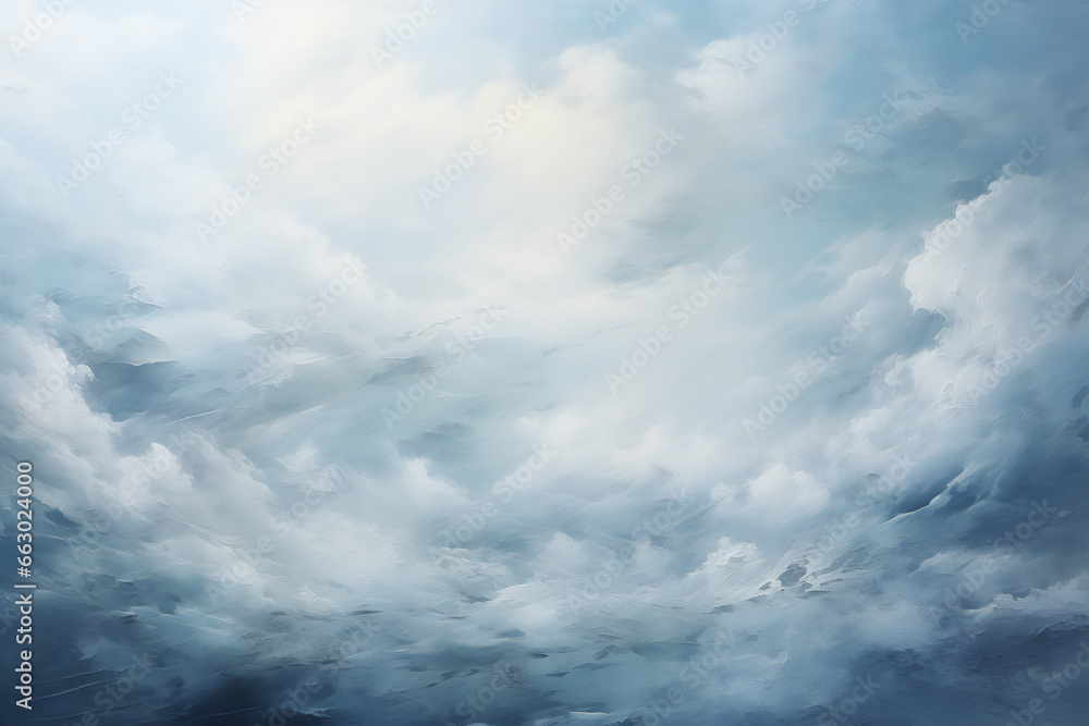 海や空に見える青と白の絵の具の抽象的背景