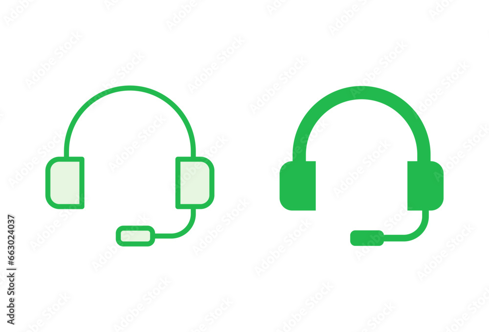Headphone icon set. Headvector icon symbols Headphone icon set. Headvector icon symbols