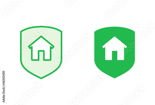 Home insurance icon set. home protection icon