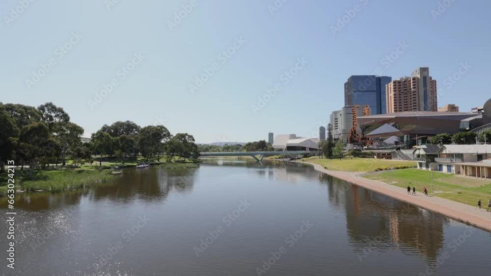 Views from Memorial Drive Park overlooking the River Torrens, central Adelaide Views from Memorial Drive Park overlooking the River Torrens, central Adelaide