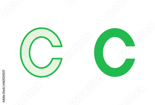Copyright icon set. copyright symbols