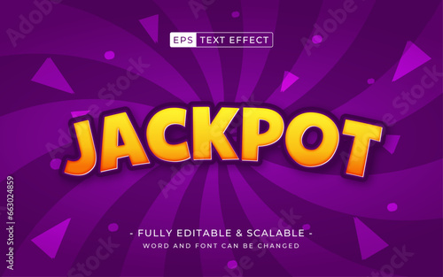 Jackpot 3d editable text effect. Roulette game