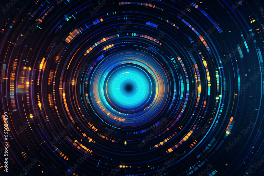 High-speed luminous lines background emitted by abstract technological circular turntable High-speed luminous lines background emitted by abstract technological circular turntable