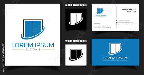 Abstract Door Elevator Service Logo