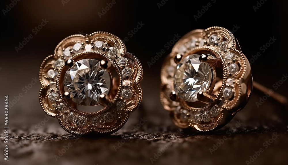 Shiny gemstone jewelry, a symbol of wealth and elegance generated by AI Shiny gemstone jewelry, a symbol of wealth and elegance generated by AI