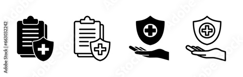 Health insurance icon vector. medical insurance icon