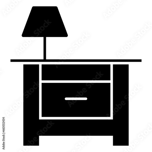 bedside table, decoration, furniture, cabinet, bed