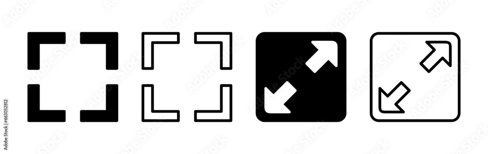 Fullscreen icon vector. expand fullscreen icon Fullscreen icon vector. expand fullscreen icon
