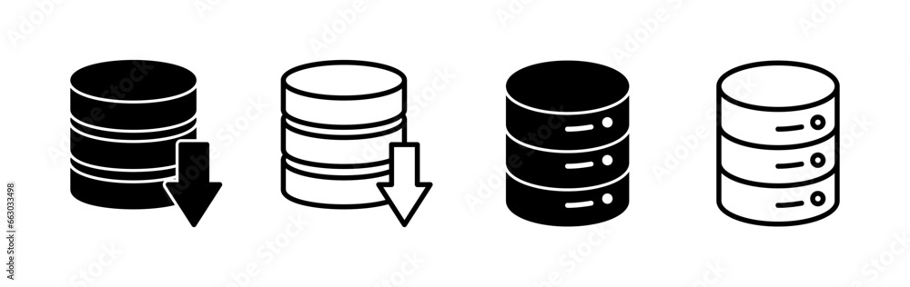 Database icon vector. server icon. storage Database icon vector. server icon. storage