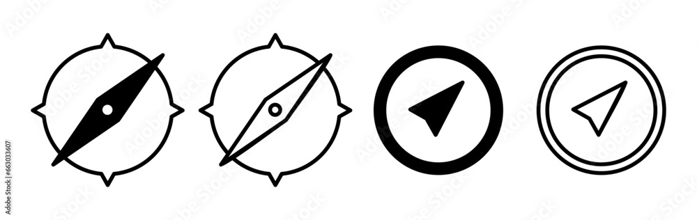 Compass icon vector. navigation icon Compass icon vector. navigation icon