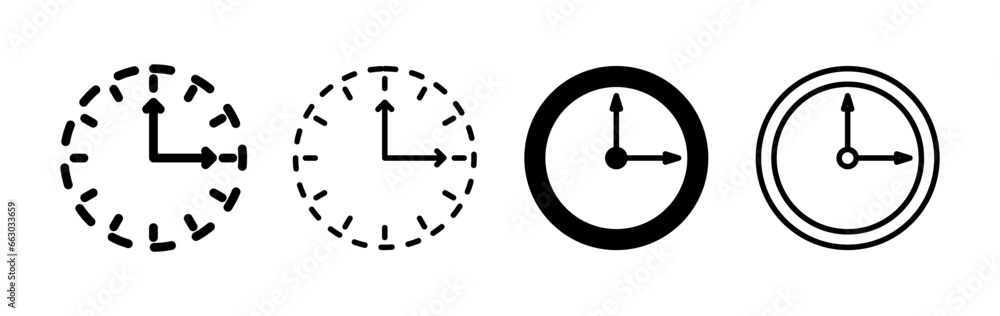 Clock icon. Time icon vector. Clock icon in trendy flat style isolated Clock icon. Time icon vector. Clock icon in trendy flat style isolated