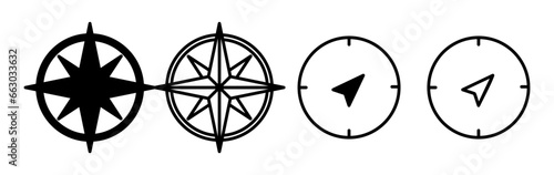 Compass icon vector. navigation icon