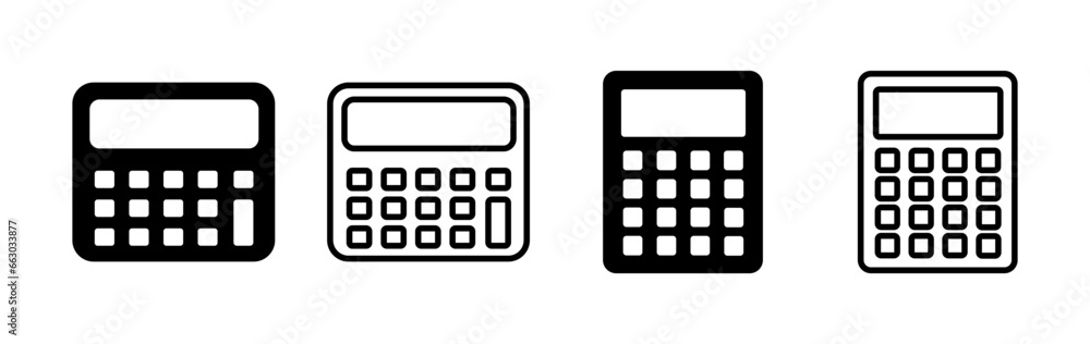 Calculator icon vector. math icon. finances sign Calculator icon vector. math icon. finances sign