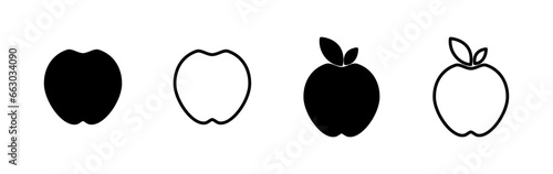 Apple icon vector. apple symbol